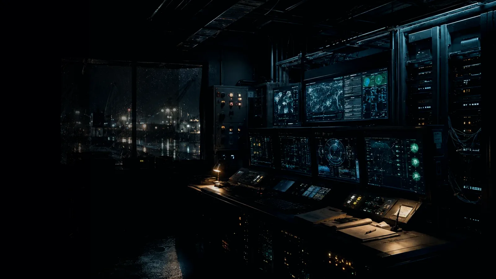 Cache Consistency subtopic background showing industrial control room, server racks, network evidence and cyber-physical risk