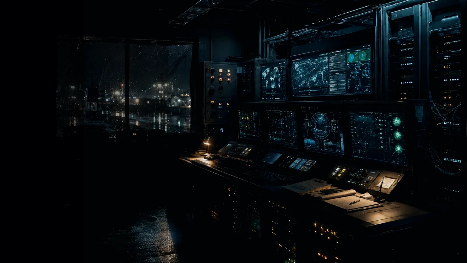 Local Control subtopic background showing industrial control room, server racks, network evidence and cyber-physical risk