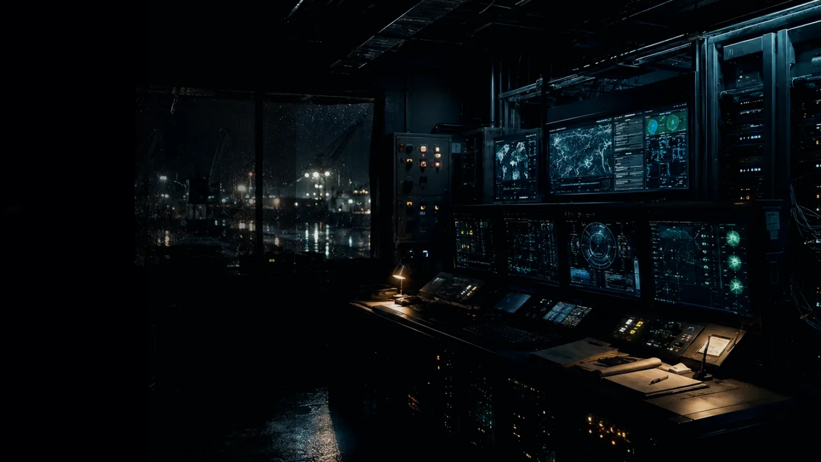 Software Update subtopic background showing industrial control room, server racks, network evidence and cyber-physical risk