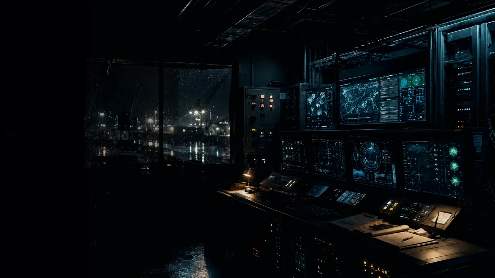 Trusted Network Path subtopic background showing industrial control room, server racks, network evidence and cyber-physical risk