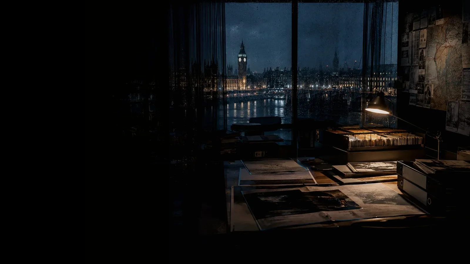 Ministerial Briefing subtopic background showing Whitehall office, ministerial briefing papers and political crisis atmosphere