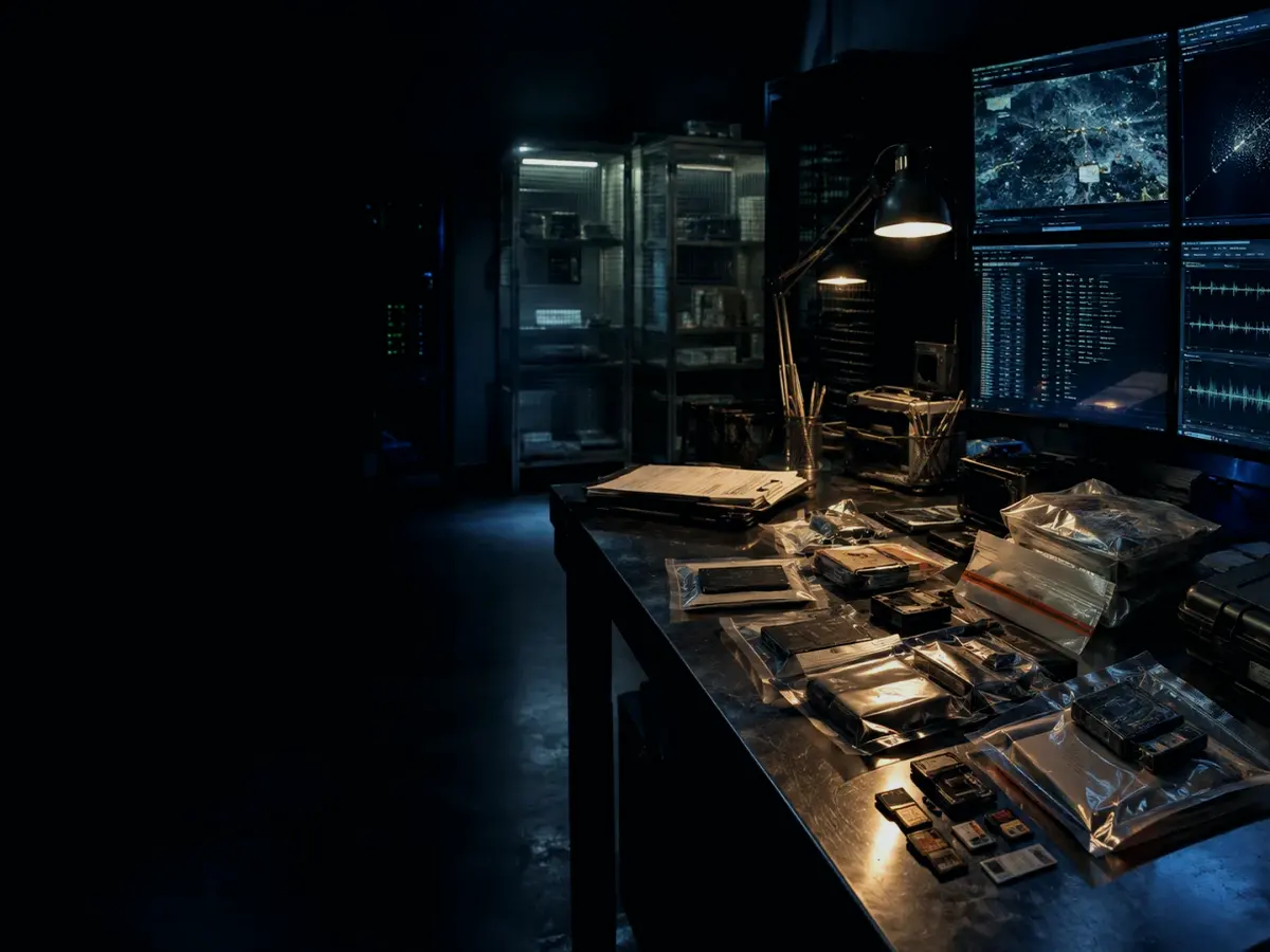 What Is Custody Receipt? article hero image showing sealed evidence locker, forensic workstation and chain-of-custody documents