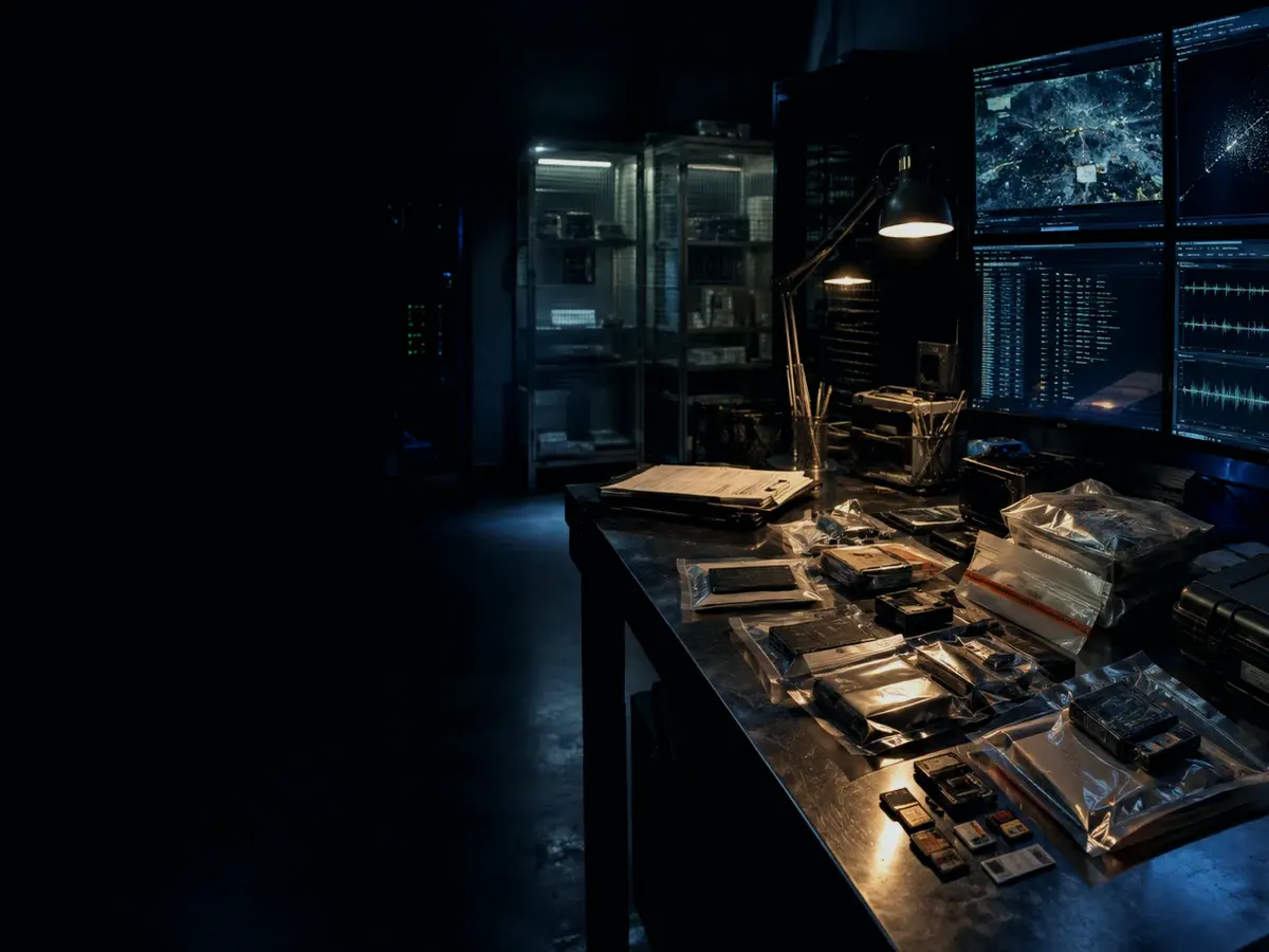 Who Is Responsible for Custody Receipt? article hero image showing sealed evidence locker, forensic workstation and chain-of-custody documents