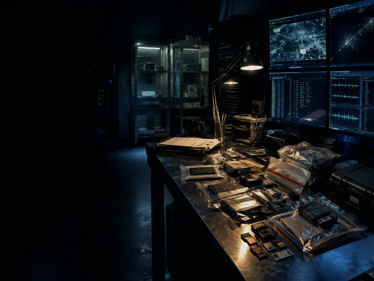 What Is Evidence Locker? article hero image showing sealed evidence locker, forensic workstation and chain-of-custody documents