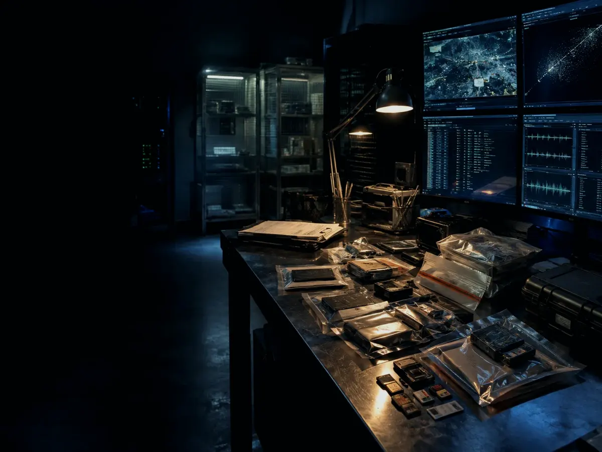 What Happens After Independent Witness to Evidence? article hero image showing sealed evidence locker, forensic workstation and chain-of-custody documents