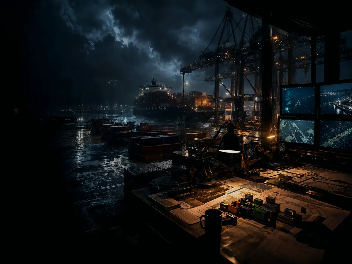 What Does Container Transfer Mean in Practice? article hero image showing wet container terminal, cargo movement, freight records and logistics evidence