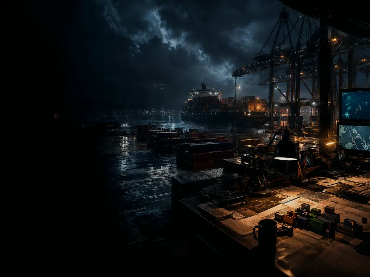 What Are the Main Risks or Limitations of Courier Transfer? article hero image showing wet container terminal, cargo movement, freight records and logistics evidence