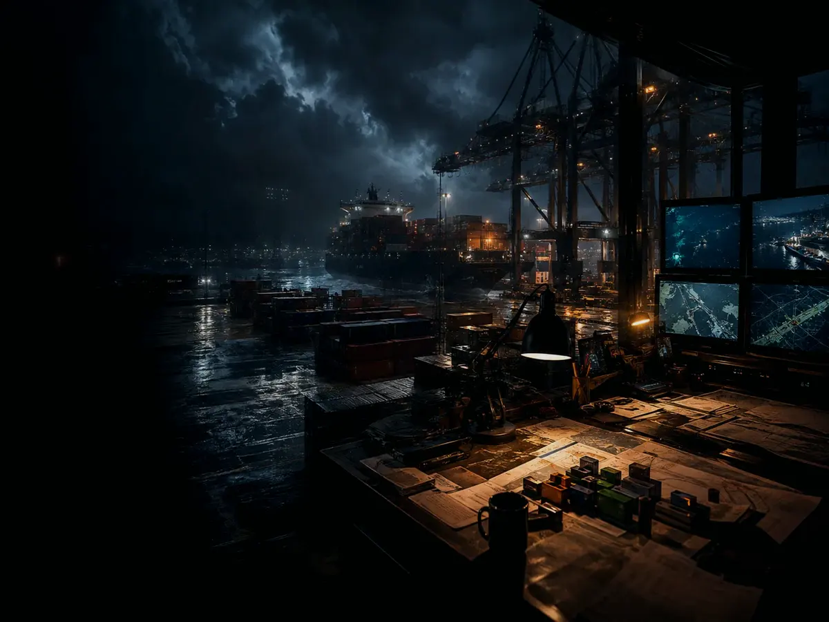 What Information Does a Shipping Manifest Contain? article hero image showing wet container terminal, cargo movement, freight records and logistics evidence