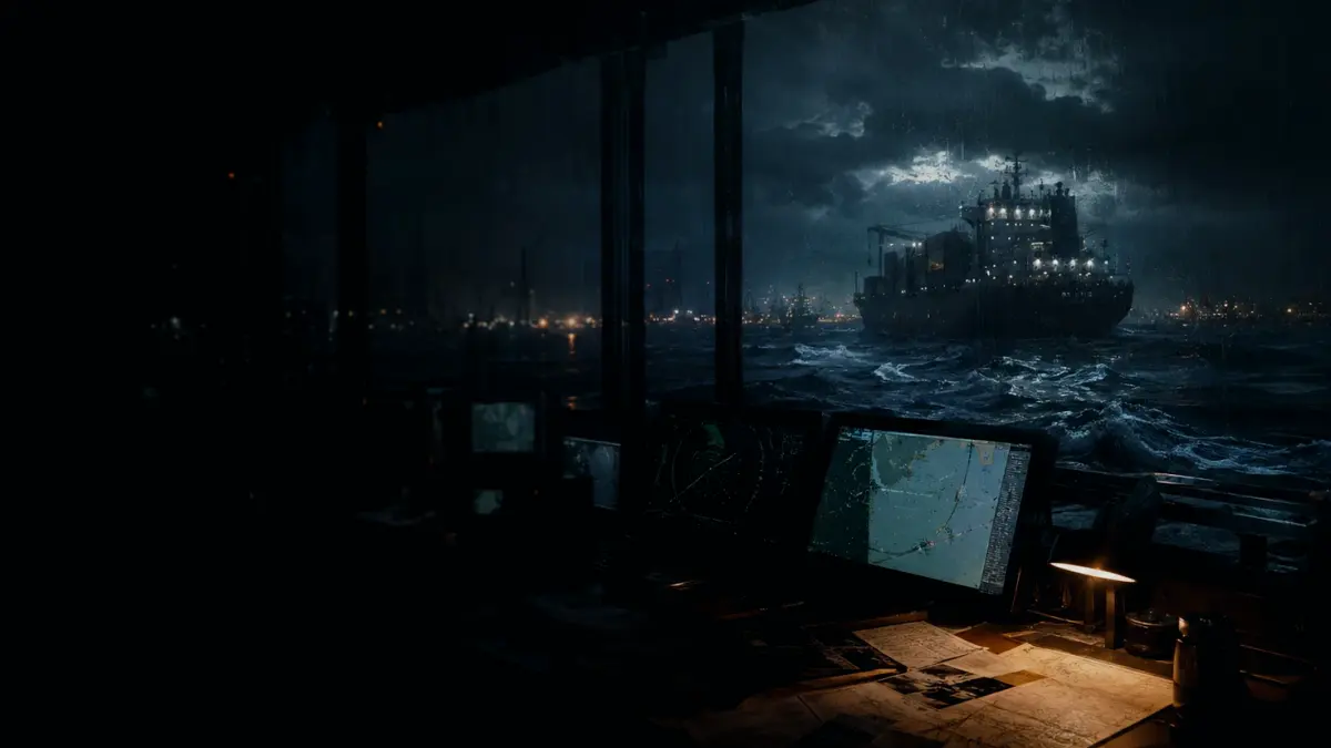 Where Is Geneva? supporting article image showing marine radar-style display and shipping route evidence