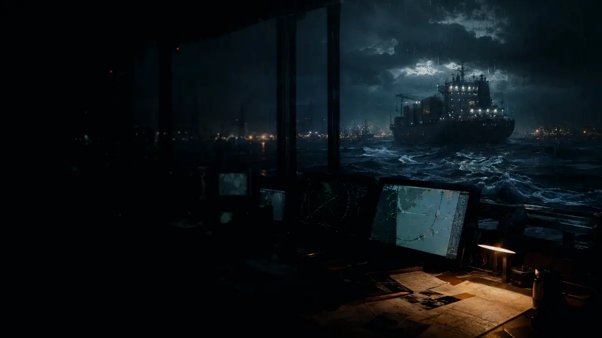 What Is Harwich Known For? supporting article image showing marine radar-style display and shipping route evidence