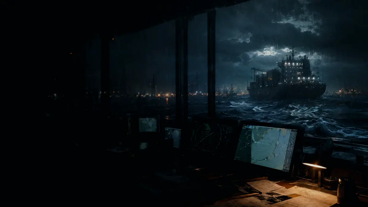 Where Is Whitehall? supporting article image showing marine radar-style display and shipping route evidence