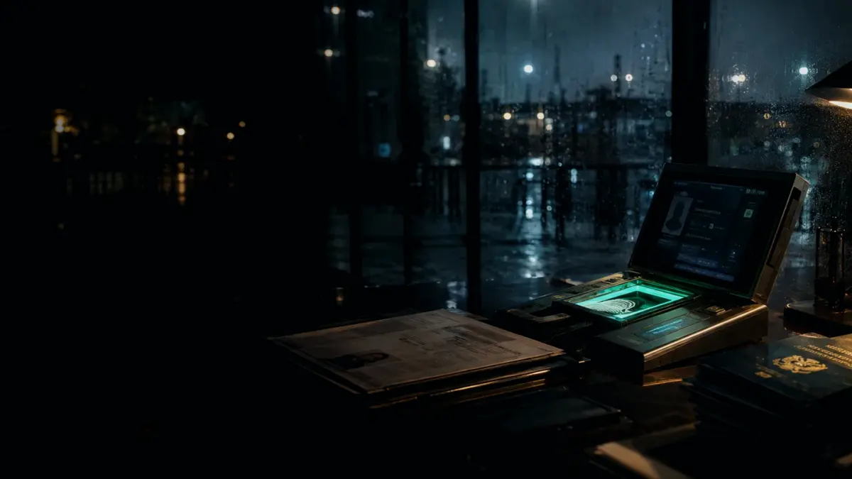 What Happens If Challenge-Response Verification Is Unavailable or Wrong? supporting article image showing passport file, biometric record and identity-evidence comparison