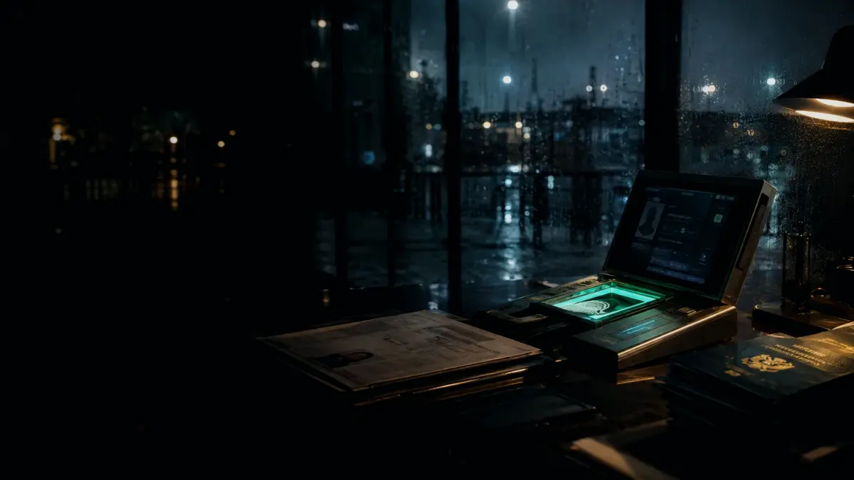 What Information Does an Identity Record Contain? supporting article image showing passport file, biometric record and identity-evidence comparison