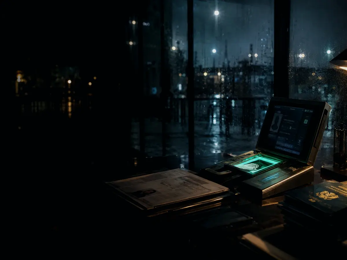What Is Identity Verification Used For? article hero image showing identity document, biometric verification desk and contested personal record