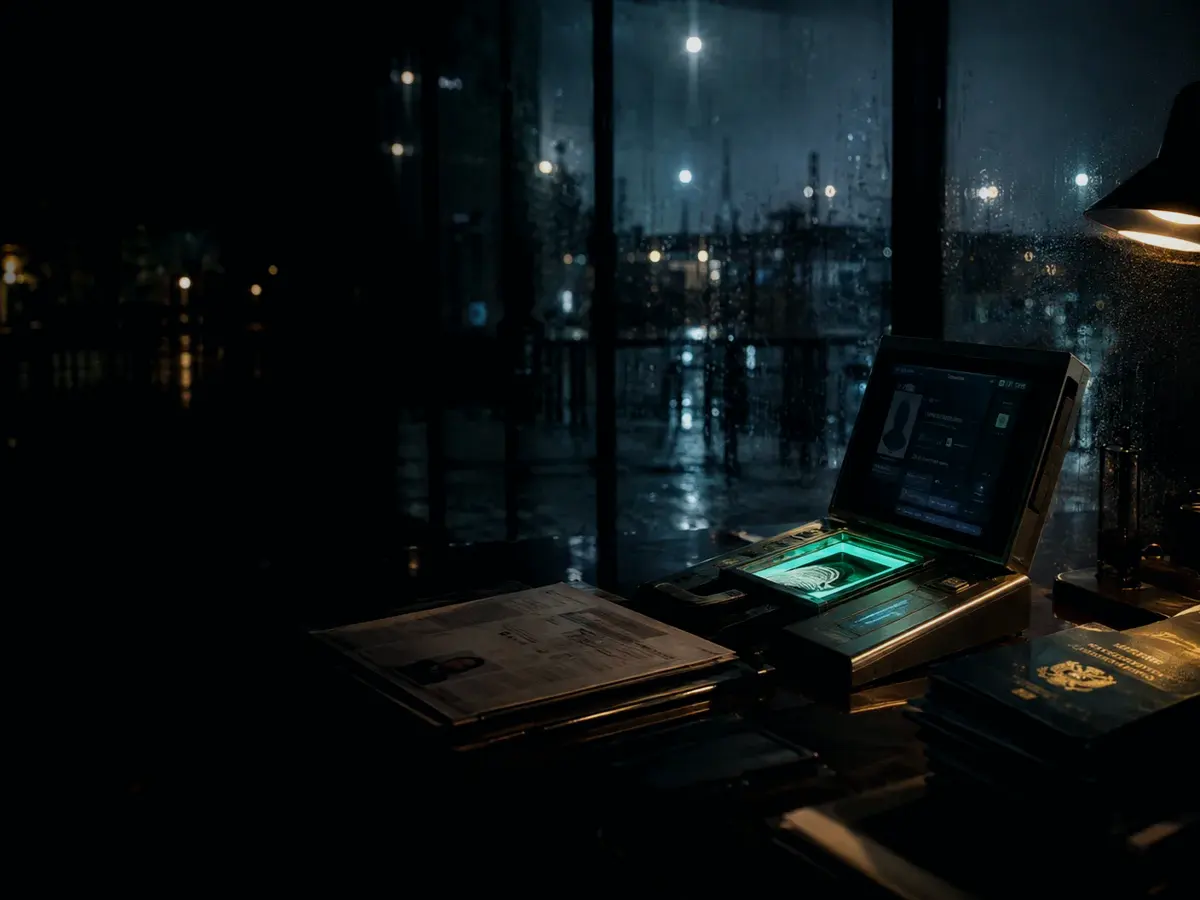 What Is a Passport Used For? article hero image showing identity document, biometric verification desk and contested personal record