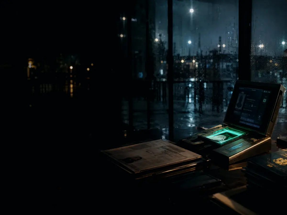 What Is a Passport? article hero image showing identity document, biometric verification desk and contested personal record