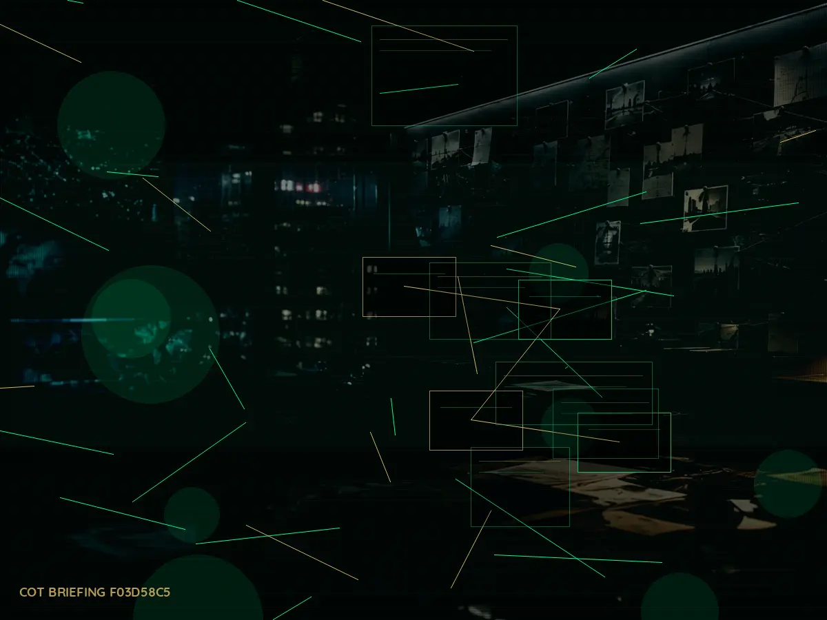 What Does Classified Information Mean in Practice? article hero image showing secure intelligence briefing room, evidence board and official files under pressure