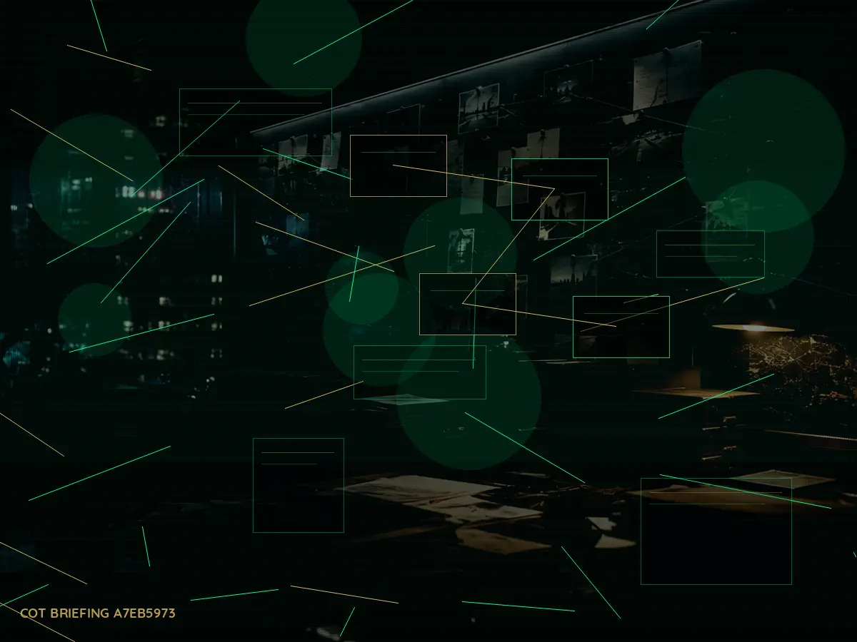 What Is Classified Information? article hero image showing secure intelligence briefing room, evidence board and official files under pressure