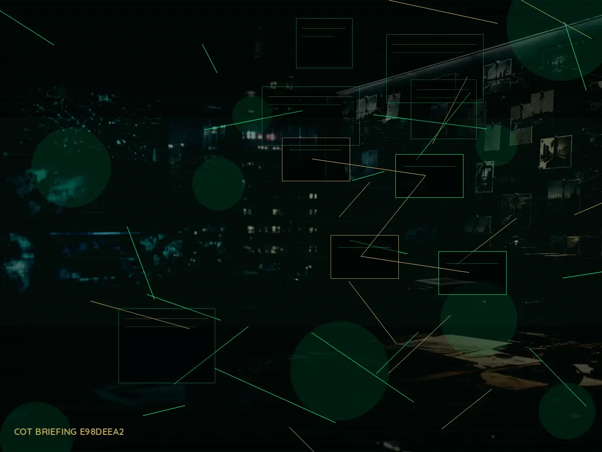 How Does Compartmentalisation Affect Operations? article hero image showing secure intelligence briefing room, evidence board and official files under pressure