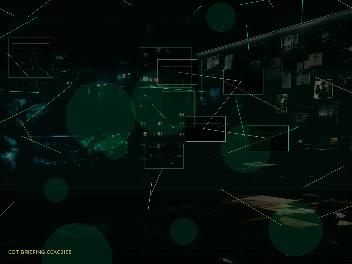 How Is Compartmentalisation Used or Applied? article hero image showing secure intelligence briefing room, evidence board and official files under pressure