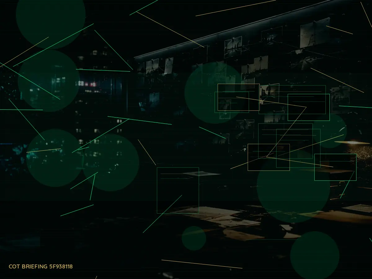 Why Is Counterintelligence Important? article hero image showing secure intelligence briefing room, evidence board and official files under pressure