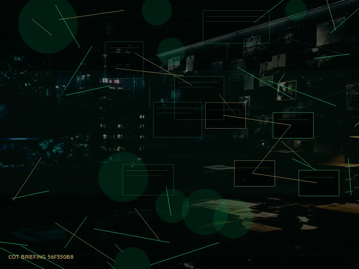 What Happens During Intelligence Assessment? article hero image showing secure intelligence briefing room, evidence board and official files under pressure