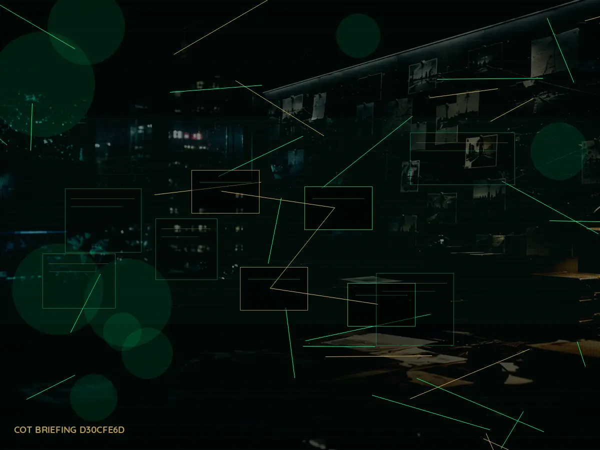 What Records Are Created During Intelligence Assessment? article hero image showing secure intelligence briefing room, evidence board and official files under pressure