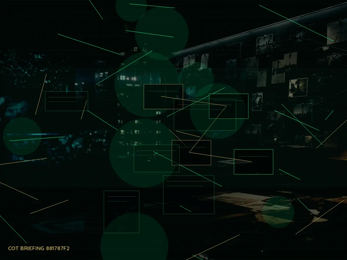Who Is Responsible for Intelligence Assessment? article hero image showing secure intelligence briefing room, evidence board and official files under pressure