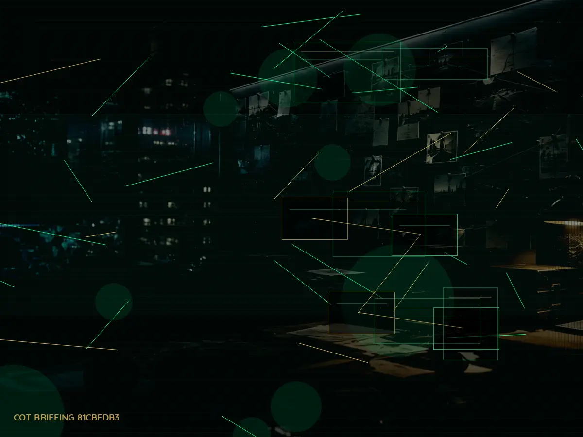 What Are the Responsibilities of a Intelligence Asset? article hero image showing secure intelligence briefing room, evidence board and official files under pressure