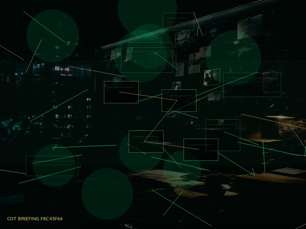 What Happens After Intelligence Briefing? article hero image showing secure intelligence briefing room, evidence board and official files under pressure