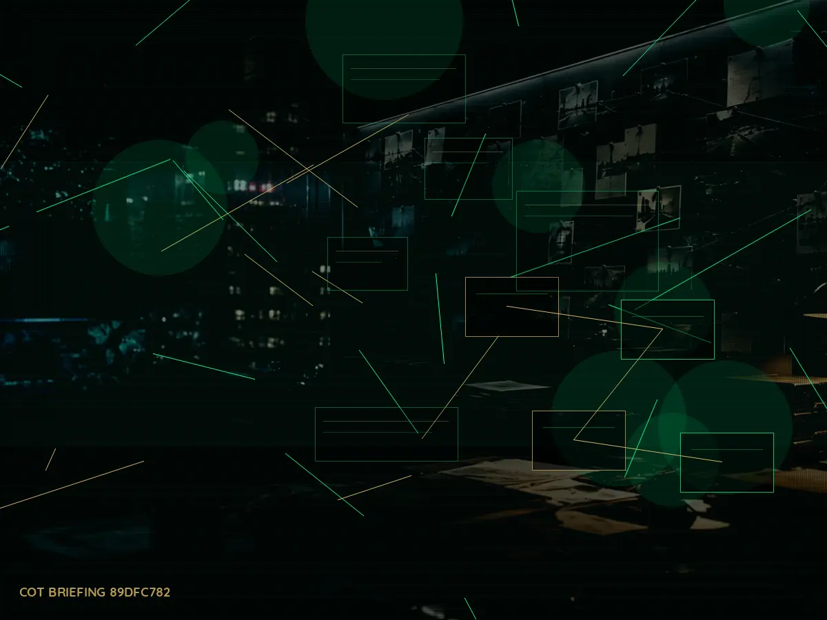 What Records Are Created During Intelligence Briefing? article hero image showing secure intelligence briefing room, evidence board and official files under pressure