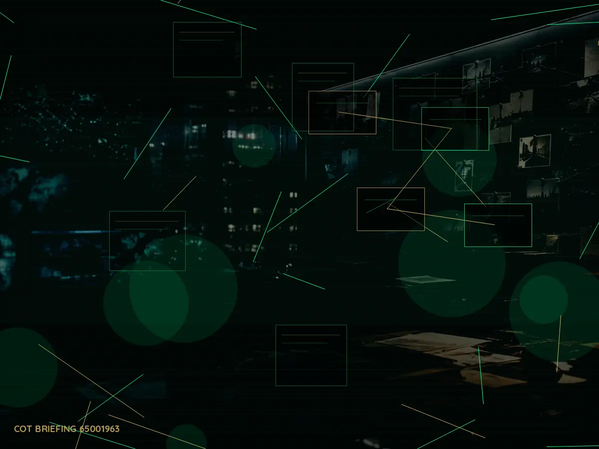 What Are the Responsibilities of a Intelligence Handler? article hero image showing secure intelligence briefing room, evidence board and official files under pressure