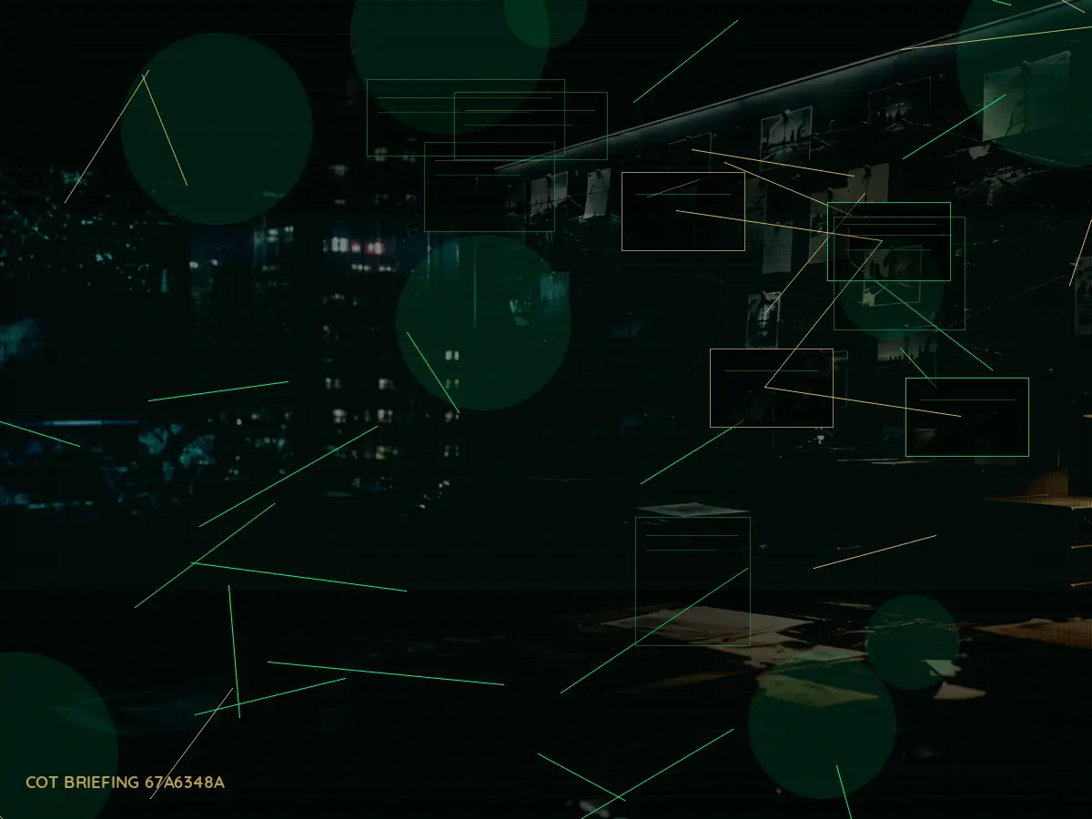 What Does a Intelligence Handler Do? article hero image showing secure intelligence briefing room, evidence board and official files under pressure