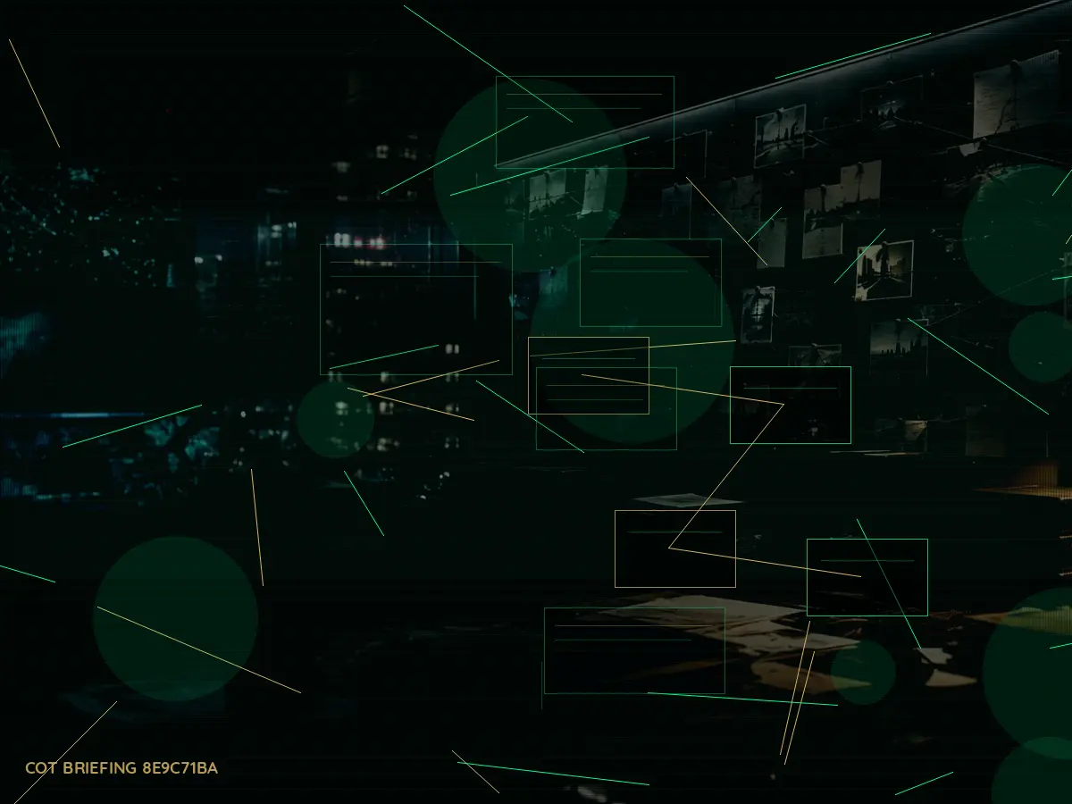 What Training Does a Intelligence Handler Need? article hero image showing secure intelligence briefing room, evidence board and official files under pressure