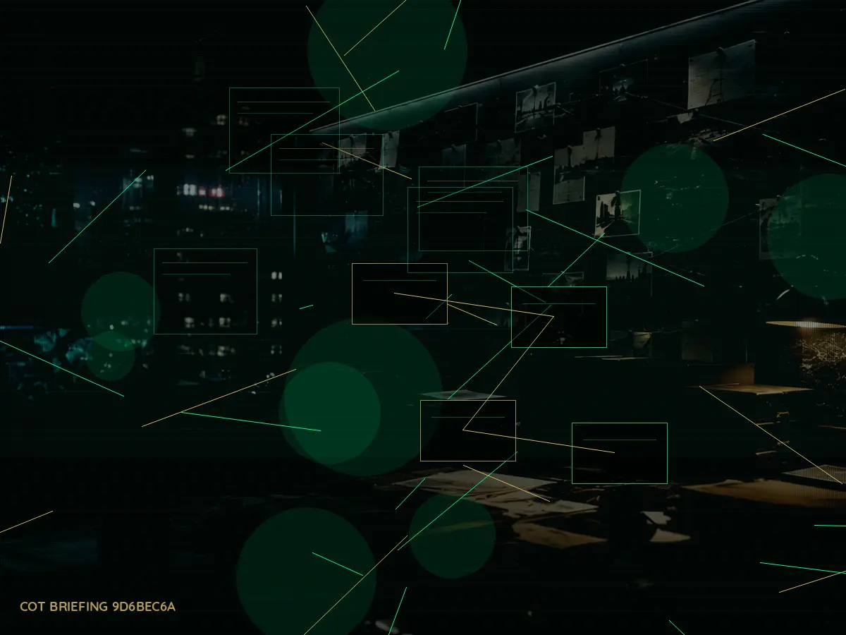 When Is a Intelligence Liaison Most Important? article hero image showing secure intelligence briefing room, evidence board and official files under pressure