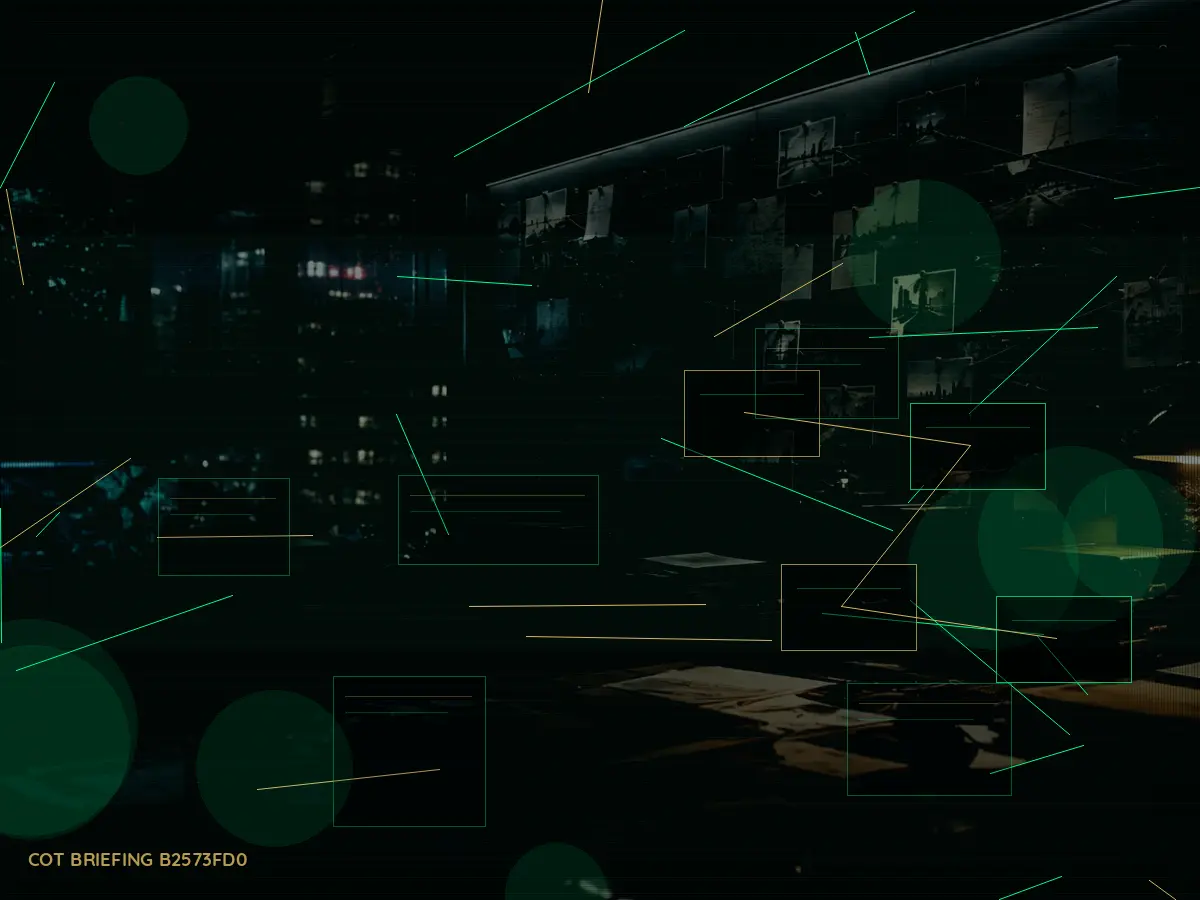 How Does MI5 — The Security Service Work with Other Agencies? article hero image showing secure intelligence briefing room, evidence board and official files under pressure