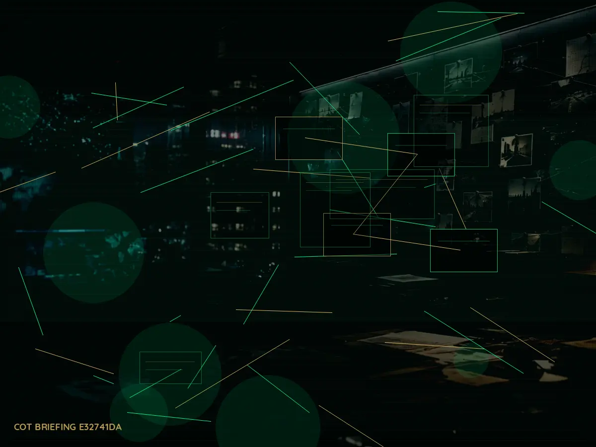 What Does MI5 — The Security Service Do? article hero image showing secure intelligence briefing room, evidence board and official files under pressure