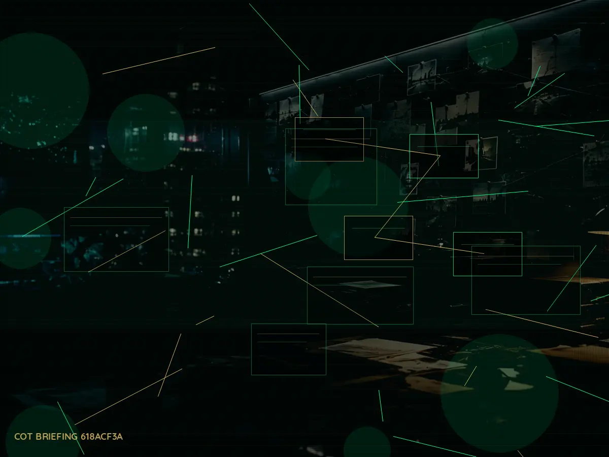 What Is MI5 — The Security Service? article hero image showing secure intelligence briefing room, evidence board and official files under pressure