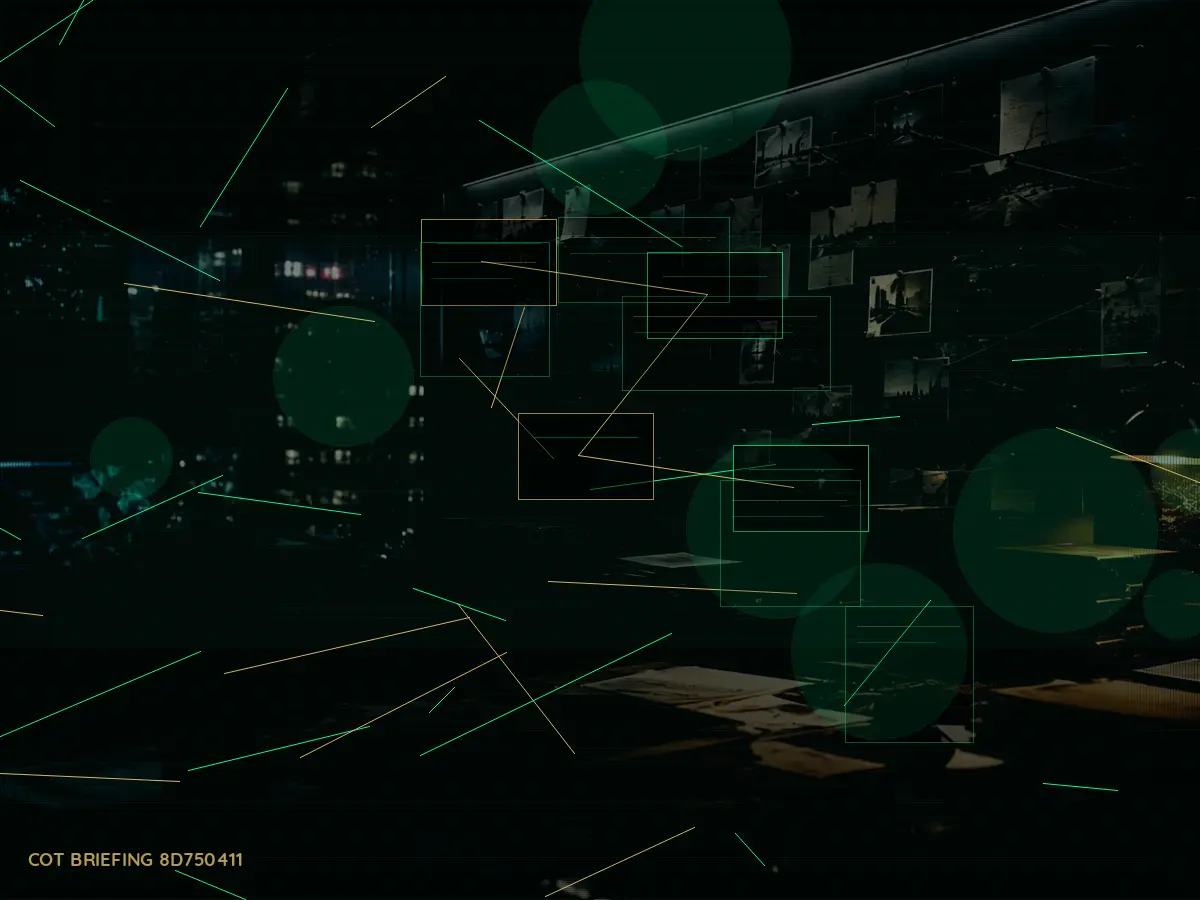 What Is the Need-to-Know Principle? article hero image showing secure intelligence briefing room, evidence board and official files under pressure