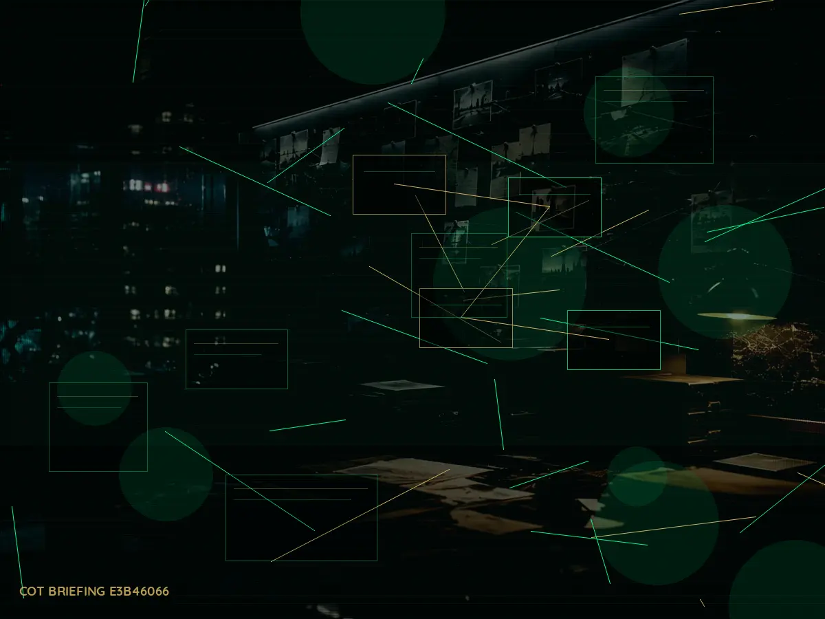 Why Is Redaction Important? article hero image showing secure intelligence briefing room, evidence board and official files under pressure