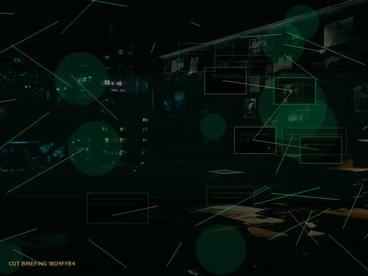 How Is a Safe House Different from Witness Protection? article hero image showing secure intelligence briefing room, evidence board and official files under pressure