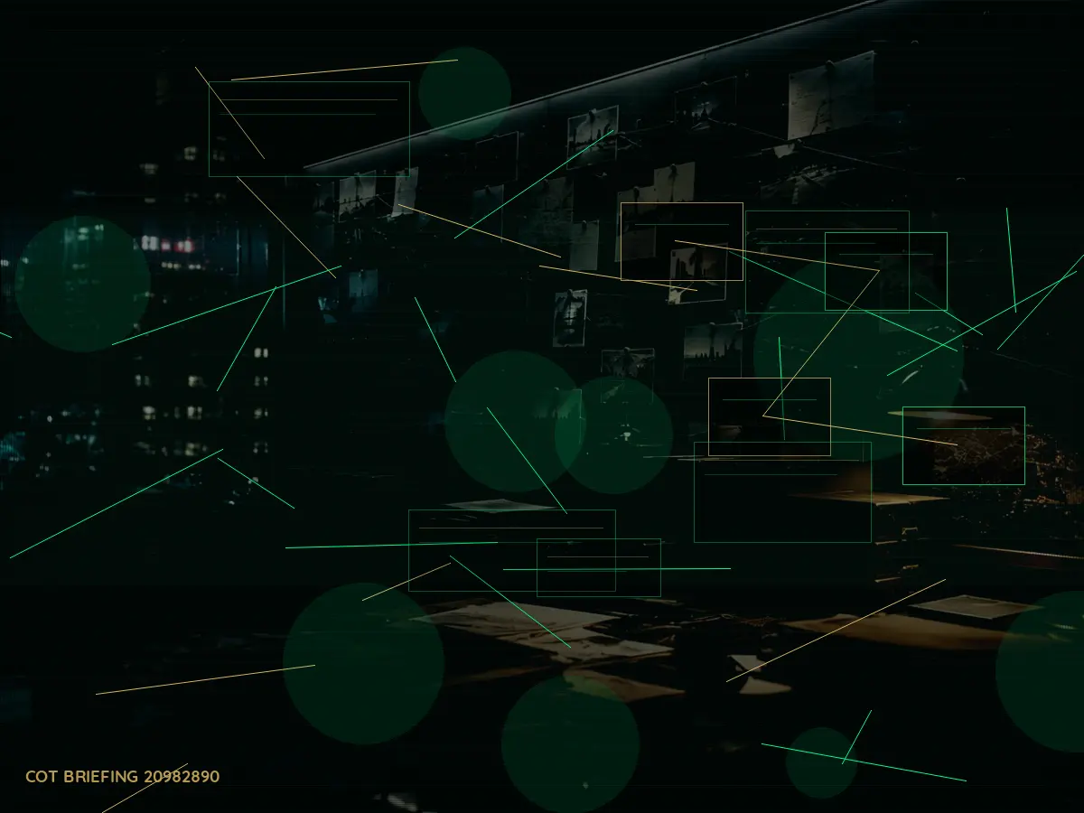 What Happens During Safe House Operation? article hero image showing secure intelligence briefing room, evidence board and official files under pressure