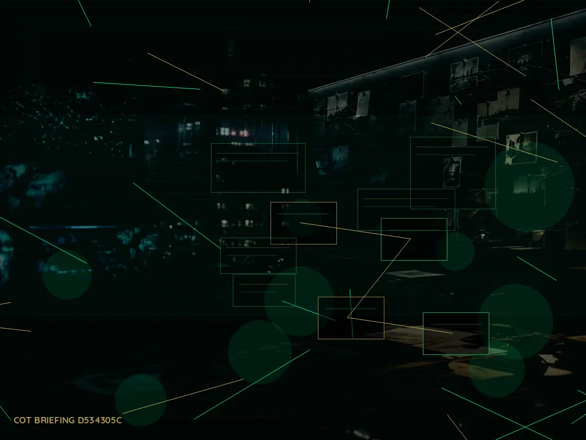 How Does Secure Briefing Work? article hero image showing secure intelligence briefing room, evidence board and official files under pressure