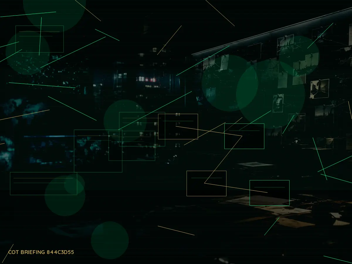 What Happens After Secure Briefing? article hero image showing secure intelligence briefing room, evidence board and official files under pressure