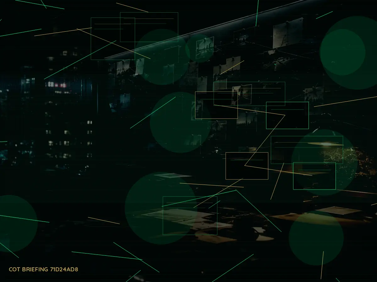 Who Is Responsible for Secure Communications? article hero image showing secure intelligence briefing room, evidence board and official files under pressure