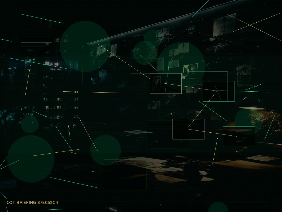 Why Is Secure Communications Important? article hero image showing secure intelligence briefing room, evidence board and official files under pressure