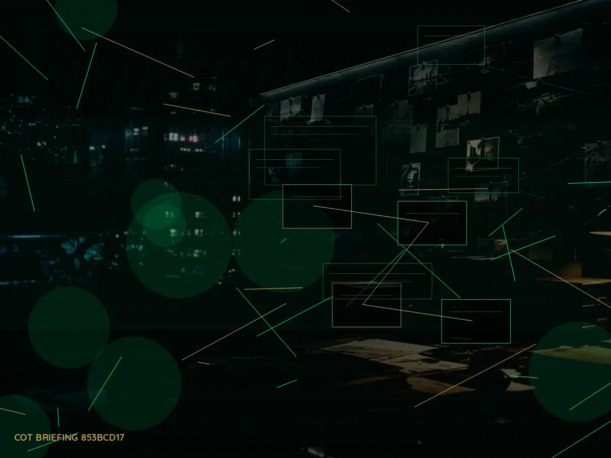 How Does Security Clearance Affect Operations? article hero image showing secure intelligence briefing room, evidence board and official files under pressure