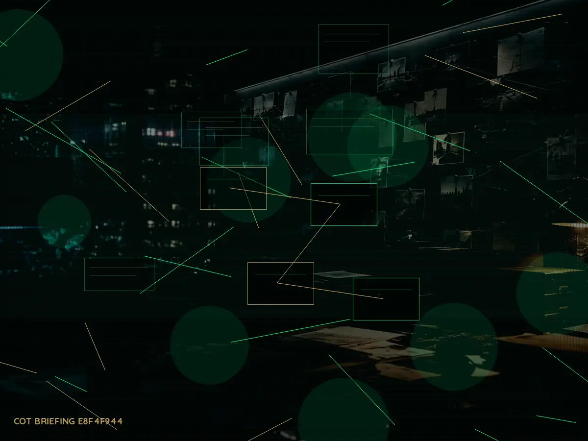 What Does Watch List Mean in Practice? article hero image showing secure intelligence briefing room, evidence board and official files under pressure