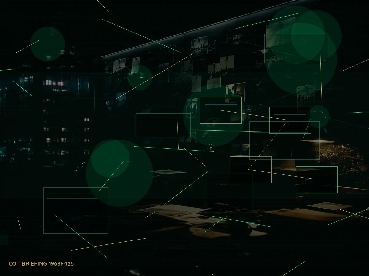 What Is Watch List? article hero image showing secure intelligence briefing room, evidence board and official files under pressure