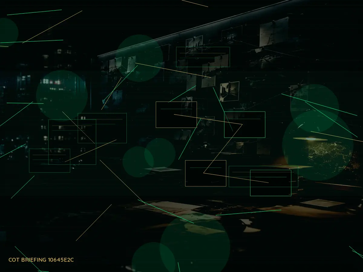 What Is Cross-Border Operation? article hero image showing secure intelligence briefing room, evidence board and official files under pressure